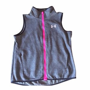 Grey & Pink Under Armour Full Zip Reflective Vest
